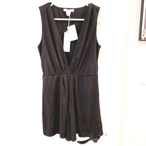 Glamorous Black Plunge Playsuit Romper Size Small NWT